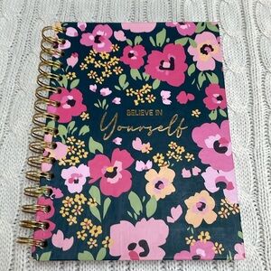 NWOT Spiral bound floral journal diary blank pages. 8.25 x6.5” 3/4” thick.
